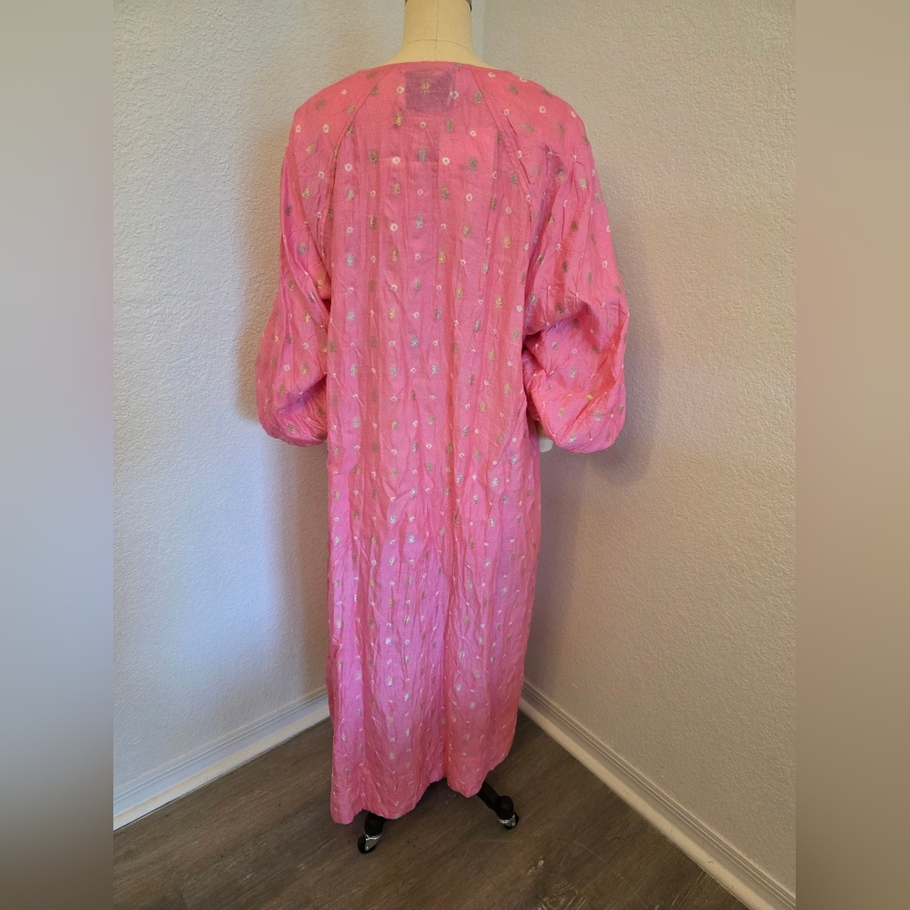 SALE NWT La Carlia Bright Pink Silk Dress - Picture 7 of 10